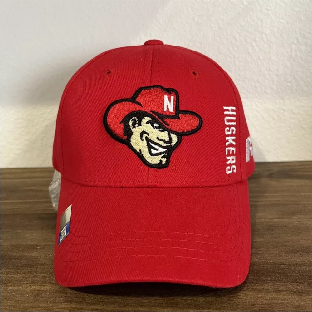 Nebraska Huskers Adjustable Fit Logo Hat - Youth Cap Russel NEW Red Cowboy NEW